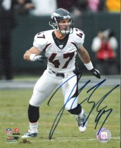 John Lynch Autographed Denver Broncos 8x10 Photo (White Jersey)