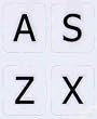 ENGLISH US LARGE LETTERING (UPPER CASE) KEYBOARD STICKERS GREY NON TRANSPARENT
