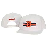 MLB Teams Retro White Flat Bill Snap Back Adjustable Baseball Hat - Detroit Tigers