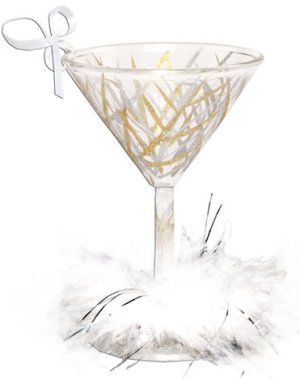 Lolita Martini Glass Christmas Ornament Tinsel Tini