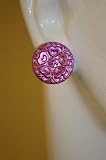 3 Pair Shiny Flower Acrylic Stud Earrings ( 6 colors )