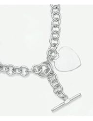 14k Hollow Rolo Heart Tag Necklace 18"