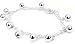 Jewelry : 10" Sterling Silver Dangling Bell Linked Anklet Bracelet