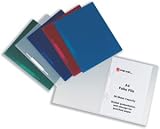 Electronics : Rexel Folio File Semi-rigid Plastic with Front Cover Sheet A4 Frosted Assorted Ref 2100592 [Pack 5]