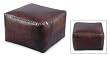 Leather ottoman, 'Atlantic' (dark brown) Leather ottoman, 'Atlantic' (dark brown)