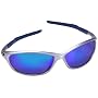 Select-A-Vision Coppertone  High Performance Sunglass, Silver with Mirror Blue Lens