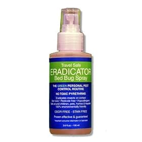 Travel Safe Eradicator Bed Bug Spray 3-Ounce Bottle