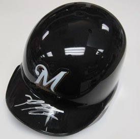Ryan Braun Autographed Mini Helmet