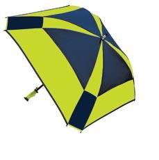 Shedrain Gellas Golf Umbrella, Auto Open - Navy/Lime