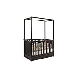 Newhaven 4-in-1 Convertible Canopy Crib in Dark Chocolate Finish By Da Vinci Baby Furniture