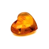 Baltic Cognac Color Amber Heart-shaped Valentines Medium Gemstone Gift