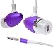 Premium Purple 3.5mm Aluminum Handsfree Stereo Headset Headphone Earphone with Built-in Microphone Remote for Apple Ipod Touch Itouch 2nd 3rd gen Iphone 3g 3gs Zune Mp3 Player PDA