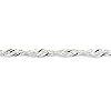Bracelet Femme Gourmette Maille Singapour 18 cm Torsad� Argent Massif