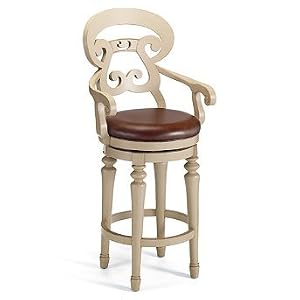 Gabrielle Bar Height Bar Stool (30"H seat, 38"H arms) - Cherry - Frontgate