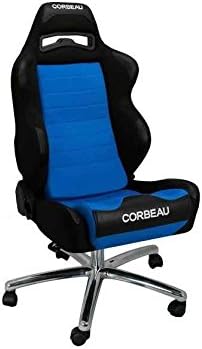 LG1 Reclining Office Chair in Black & Blue Cloth