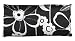Lavender Eye Pillow - Black and White Flowers
