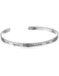 Sterling Silver "Count Your Rainbows Not Your Thunderstorms" Cuff Bracelet, 7"