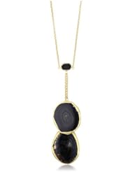 Zariin "The Black County" Agate Gold Necklace