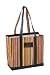 Bungalow Scout - Mini Deano Tote Bag - Nottingham Stripe w/ Faux Leather Trim - 12555