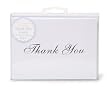 Wedding Bridal Thank You Notes White Silver Boxed 25 Notecards