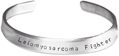 Leiomyosarcoma Cancer Fighter Awareness Bracelets Cuff Bracelets for Girls Silver Mom Men Women Survivor Gifts Funny Products Bracelet Mother Dad Ribbon Jewelry Cuffs