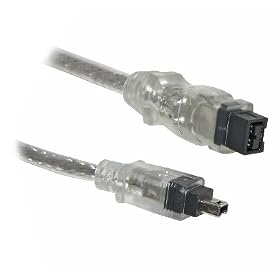 Firewire IEEE1394B 800 to 400 9 Pin to 4 Pin Cable Lead - 2M / Silver