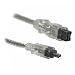 Firewire IEEE1394B 800 to 400 9 Pin to 4 Pin Cable Lead - 2M / Silver