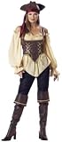 Deluxe Original Rustic Pirate Lady Costume - Great for Renaissance and Colonial Too!
