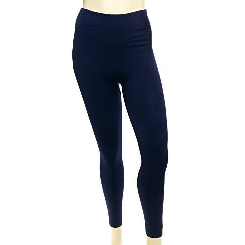 Riverberry Premium Heavy Weight Fleece Lined Legging, Navy, One Size