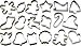 Wilton 2308-1132 Metal Cookie Cutter Set of 18