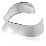 Image of Silver B967 1 oz Polished Wave Bangle