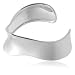 Silver B967 1 oz Polished Wave Bangle