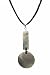 Necklace - N225 - Long Shell hung on Black 16" Silk/Satin Cord + 2" Extension Chain