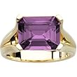 14K Yellow Gold Amethyst Ring