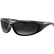 Bobster Charger Adult Wrap Around Designer Sunglasses - Black/Smoke