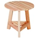 Western Red Cedar Tripod Side Table - 3 Leg Round Side Table - Patio and Garden Furniture