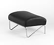 Directions East COOL-01BK COOL Ottoman in black faux leather