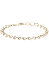 14k Yellow Gold Link Bracelet, 7.5"