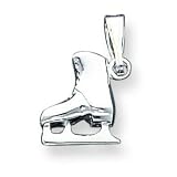 Sterling Silver Ice Skate Charm with 20 inch Sterling Silver Chain