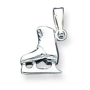 Sterling Silver Ice Skate Charm with 20 inch Sterling Silver Chain