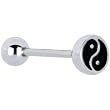 Surgical Steel Yin Yang Barbell Tongue Ring