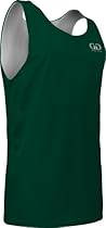 Men's Tank Top Jersey-Uniform is Reversible to White-Great for Basketball, Football, Soccer, Lacrosse, and Practices-Colors available in Black, Green, Royal, Red, Navy and More-Sizes SM-XXXL (Small, Forest/White)
