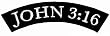 John 3:16 Patch Religious Embroidered Iron-On Christian Biker Rocker Emblem