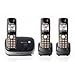 Panasonic KX-TG6513B DECT 6.0 PLUS Expandable Cordless Phone System, Black, 3 Handsets
