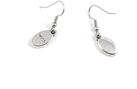 2 Pairs Jewelry Making Antique Silver Tone Earring Supplies Hooks Findings Charms O1EH8 Wish Oval Loose Beads