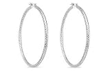Sterling Silver Twisted Perfect Hoop Earrings by Charles Garnier