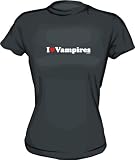 I Heart (Love) Vampires Women's tee Shirt in 6 Colors Small thru XXL