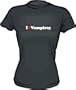 I Heart (Love) Vampires Women's Tee Shirt Small-Black Babydoll (petite fit)