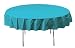 Bermuda Blue Round Plastic Tablecovers 84 inch 1 pc