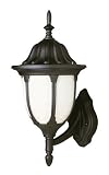 1 LGHT FRSTD GLASS WALL LNTRN, UP-BLK GD